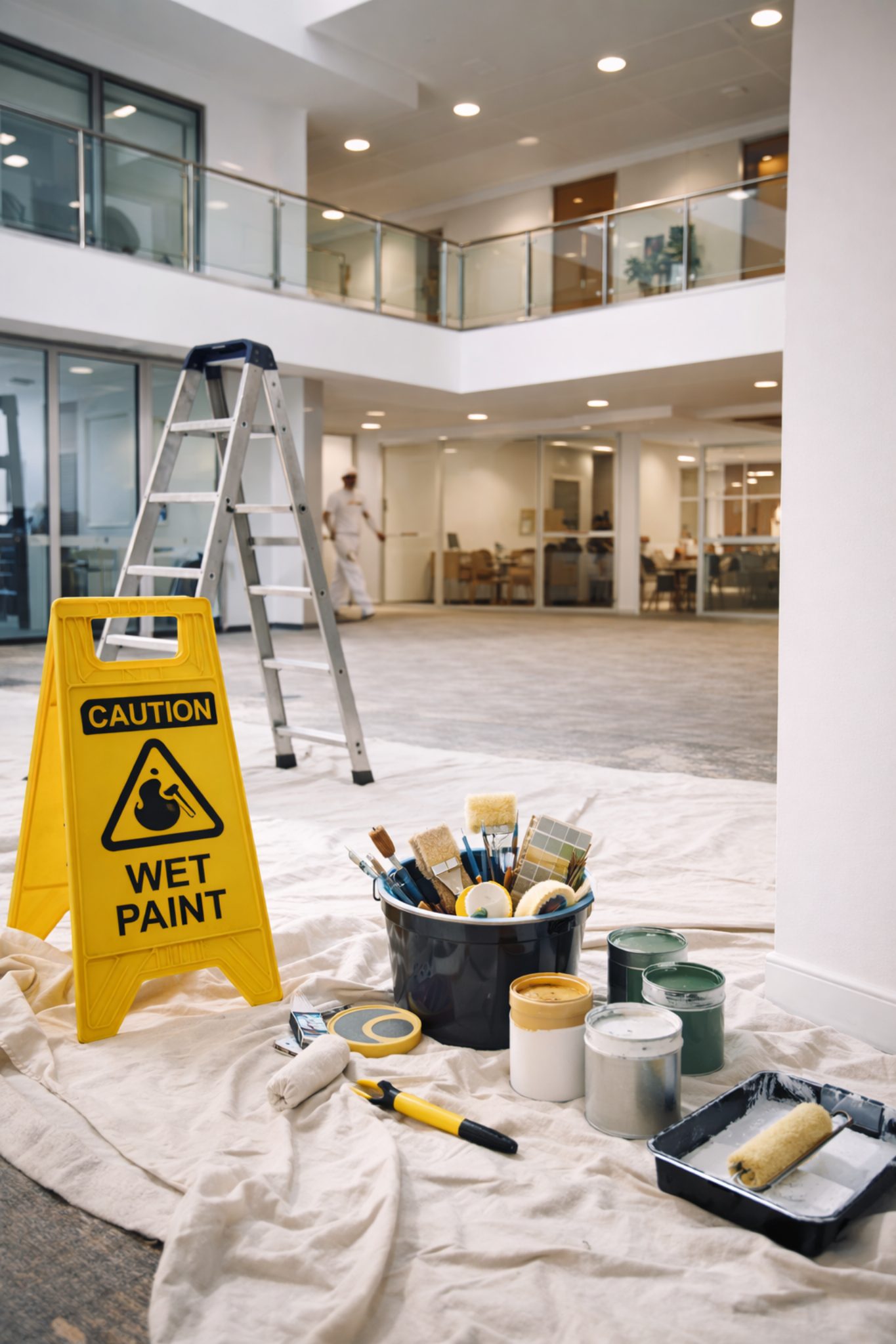 Commercial painting scene